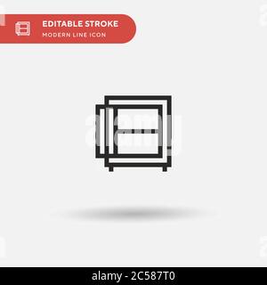 Strongbox Simple vector icon. Illustration symbol design template for web mobile UI element. Perfect color modern pictogram on editable stroke. Strongbox icons for your business project Stock Vector