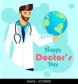 Happy National Doctor's Day, doctor day, global health, vector illustration Stock Vector