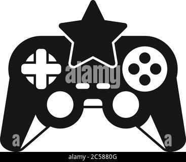 Star video game joystick icon. Simple illustration of star video game joystick vector icon for web design isolated on white background Stock Vector