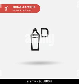 Highlighter Simple vector icon. Illustration symbol design template for web mobile UI element. Perfect color modern pictogram on editable stroke. Highlighter icons for your business project Stock Vector