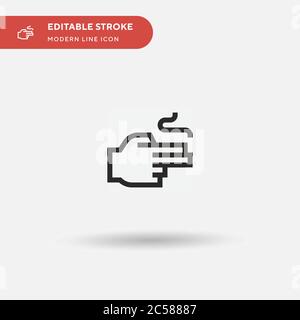Gun Simple vector icon. Illustration symbol design template for web mobile UI element. Perfect color modern pictogram on editable stroke. Gun icons for your business project Stock Vector