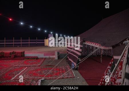 Arabian tent (majlis) for family gathering or Parties UAE , KSA , JORDAN , Kuwait , Bahrain Stock Photo