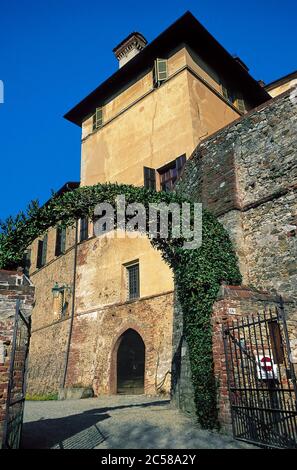 Italy Piedmont Manta di Saluzzo  - Castle - Stock Photo