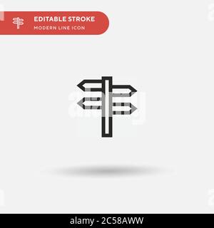 Direction Simple vector icon. Illustration symbol design template for web mobile UI element. Perfect color modern pictogram on editable stroke. Direction icons for your business project Stock Vector