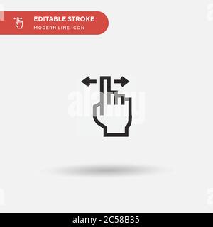 Directions Simple vector icon. Illustration symbol design template for web mobile UI element. Perfect color modern pictogram on editable stroke. Directions icons for your business project Stock Vector