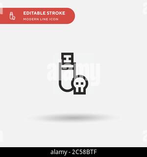 Infected Simple vector icon. Illustration symbol design template for web mobile UI element. Perfect color modern pictogram on editable stroke. Infected icons for your business project Stock Vector