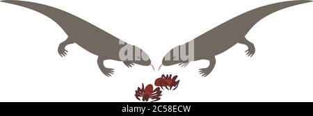 Desert animal icon, isometric style Stock Vector