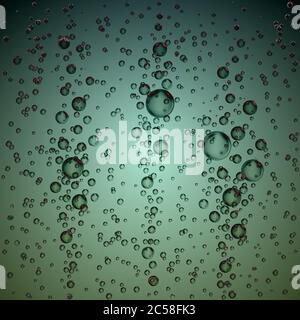 Realistic underwater bubbles. Water bubbles with reflection. Luxery background. Effervescent drink. Fizzing air in water, sea aquarium ocean. Vector Stock Vector