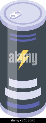 Deadline energy drink icon, isometric style Stock Vector