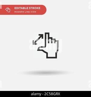 Enlarge Simple vector icon. Illustration symbol design template for web mobile UI element. Perfect color modern pictogram on editable stroke. Enlarge icons for your business project Stock Vector