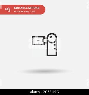 Videocamera Simple vector icon. Illustration symbol design template for web mobile UI element. Perfect color modern pictogram on editable stroke. Videocamera icons for your business project Stock Vector