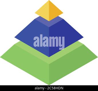 Broker pyramide icon, isometric style Stock Vector
