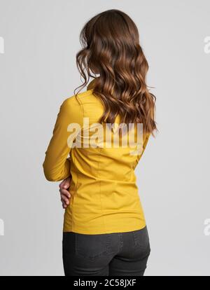 executive women is looking away to copy space. Back view Stock Photo