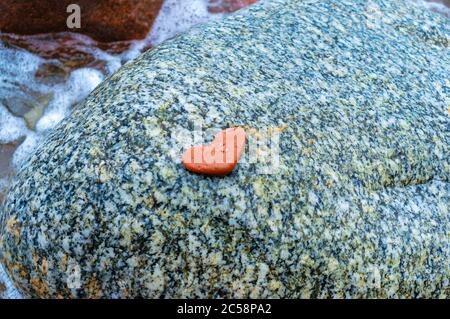the texture of the stone, heart of stone, natural stone background Stock Photo