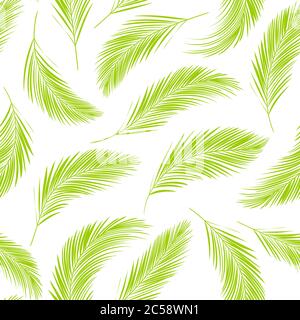 Green palm seamless pattern hawaiian shirt Vector Image