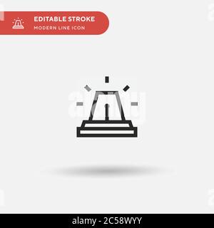 Alarm Simple vector icon. Illustration symbol design template for web mobile UI element. Perfect color modern pictogram on editable stroke. Alarm icons for your business project Stock Vector