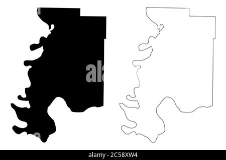 Posey County (Indiana) outline map set Stock Vector Image & Art - Alamy
