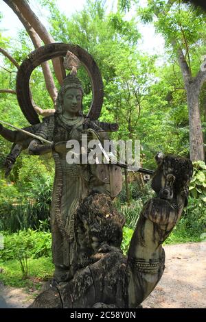 Exterior and entrance to the Sanctuary of Truth in Pattaya, Thailand Stock Photo