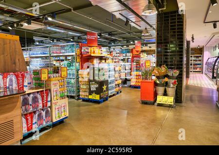 BERLIN, GERMANY - CIRCA SEPTEMBER, 2019: interior shot of Penny supermarket in Berlin. Stock Photo