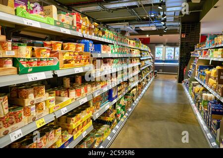 BERLIN, GERMANY - CIRCA SEPTEMBER, 2019: interior shot of Penny supermarket in Berlin. Stock Photo