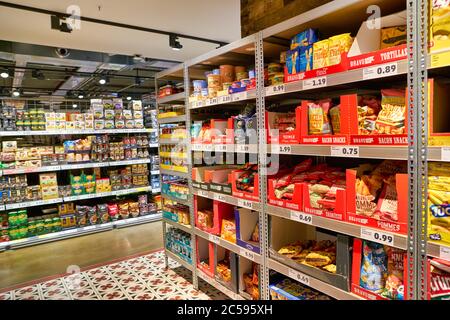 BERLIN, GERMANY - CIRCA SEPTEMBER, 2019: interior shot of Penny supermarket in Berlin. Stock Photo