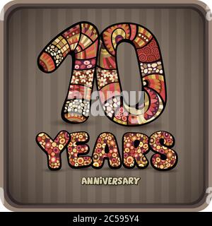 10 Years Lettering Ten years, Number 10, lettering sign from golden confetti Stock Vector ...