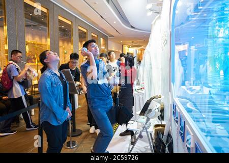 SHENZHEN, CHINA - CIRCA APRIL, 2019: atmosphere at Sony Expo 2019 in Shenzhen, China. Stock Photo