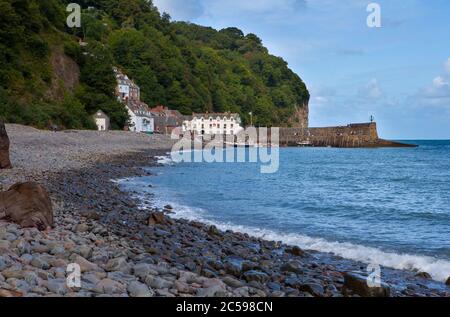 Clovelly harbour on the North Devon coast Stock Photo