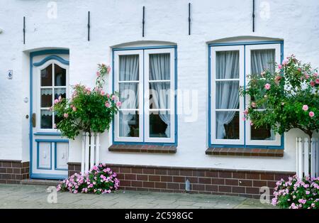 Friedichstadt: House at Holmertor Street in old town, North Frisia, Schleswig-Holstein, Germany Stock Photo