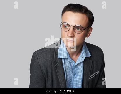 Handsome man in spectacles, portrait Stock Photo
