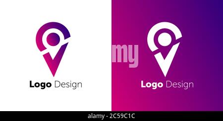 Vector abstract icon. Corporate identity. Design elements. Pink shapes. Stock Vector