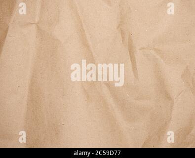 Old crumpled brown paper texture background Stock Photo