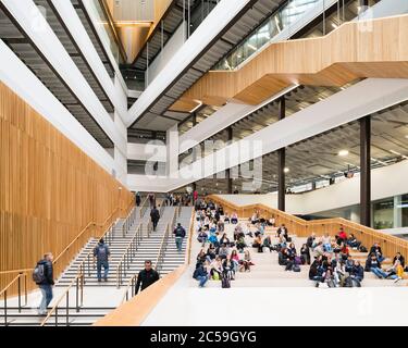 Interior view of main atrium space. City of Glasgow College City Campus ...