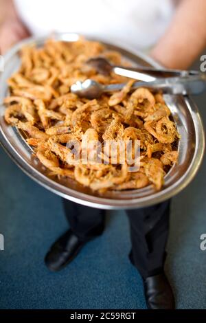 Spain, The Balearic Islands, Majorca Island, city of Palma the El Olivar market the bar restaurant del peix fried p Stock Photo