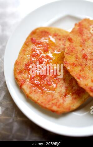 Spain, Catalonia, Barcelona, ??bodega sepulveda pan con tomate Stock Photo