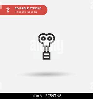 Wind Up Simple vector icon. Illustration symbol design template for web mobile UI element. Perfect color modern pictogram on editable stroke. Wind Up icons for your business project Stock Vector