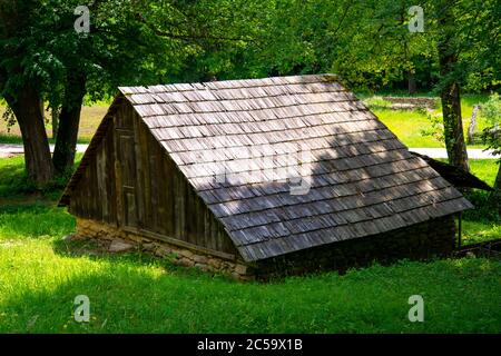 traditional house made of straw and clay Stock Photo