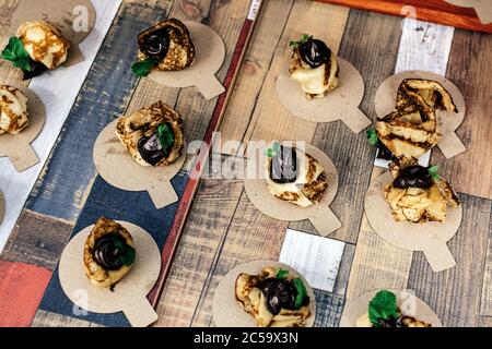 Cakes on the wood table Stock Photo
