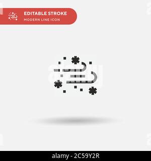 Blizzard Simple vector icon. Illustration symbol design template for web mobile UI element. Perfect color modern pictogram on editable stroke. Blizzard icons for your business project Stock Vector