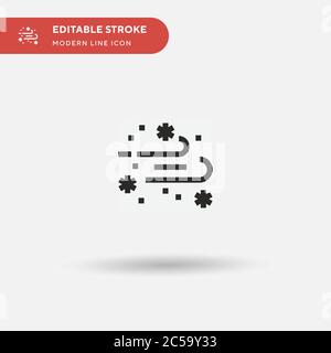 Blizzard Simple vector icon. Illustration symbol design template for web mobile UI element. Perfect color modern pictogram on editable stroke. Blizzard icons for your business project Stock Vector