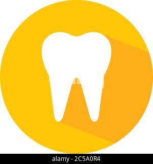 tooth icon over white background, line and fill style, vector ...