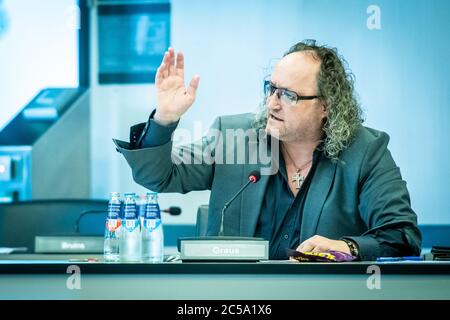 Den Haag, Netherlands. 01st July, 2020. DEN HAAG, 01-07-2020, Debate about government support for KLM due to coronavirus impact. PVV Member of parliament Dion Graus Credit: Pro Shots/Alamy Live News Stock Photo