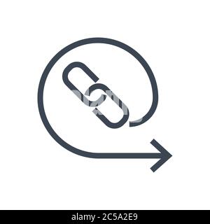 Backlinks Line Vector Glyph Icon Stock Vector