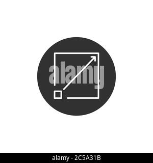 External Link Social Media Icon Isolated On White Background. Maximize Symbol Modern Simple Vector Icon For Web Site Or Mobile App Stock Vector