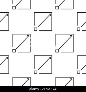 External Link Social Media Pattern Isolated On White Background. Maximize Symbol Modern Simple Vector Icon For Web Site Or Mobile App Stock Vector