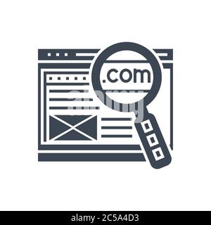 Domain Vector Glyph Icon Stock Vector