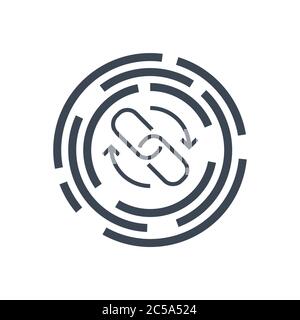 Backlinks Line Vector Glyph Icon Stock Vector