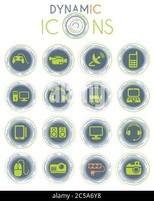 devices icon set Stock Vector