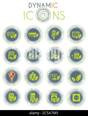 eco icon set Stock Vector