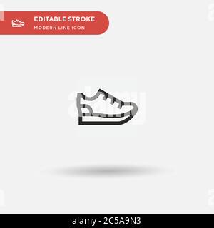 Trainers Simple vector icon. Illustration symbol design template for web mobile UI element. Perfect color modern pictogram on editable stroke. Trainers icons for your business project Stock Vector